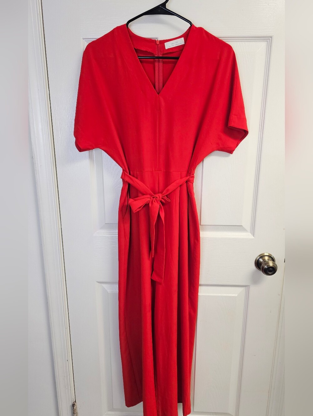 STUNNING OAK + FORT Red Wide-Leg Jumpsuit Size XS